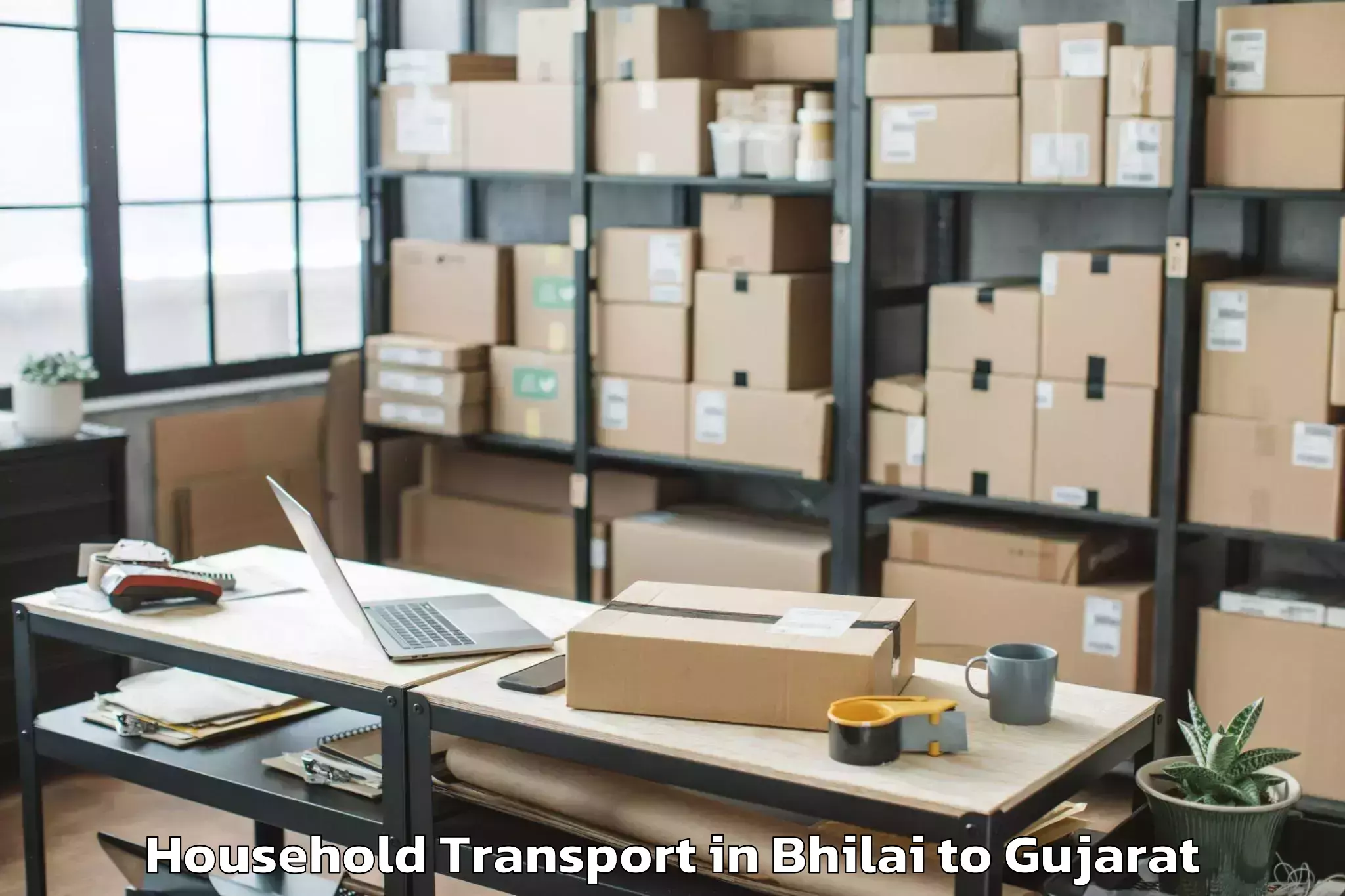 Professional Bhilai to Karjan Household Transport